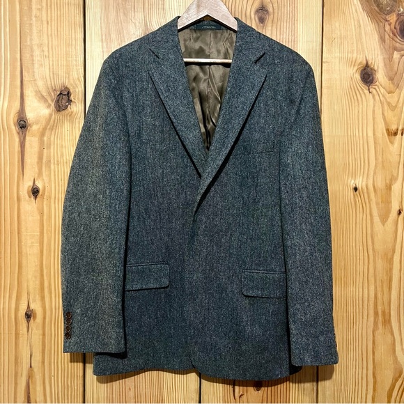 Allen Edmonds 100% Wool Blazer – Gray Herringbone (44R)